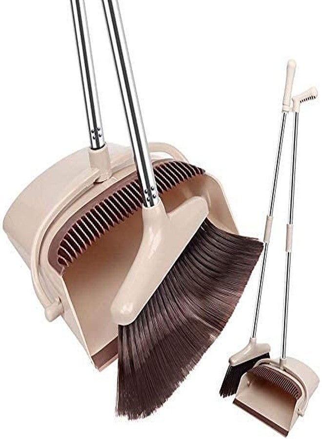 SQUICKLE Broom and Dustpan with Dust Pan with Long Handle || Broom and Dustpan Set || Long Handle Plastic Broom with Dustpan for Home and Office Cleaning (Pack of 1) (Broom and Dustpan) - Image 2